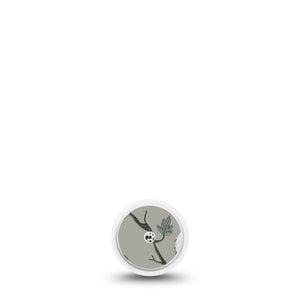 ExpressionMed Cranes Freestyle Libre, Libre 2 Plus, and Abbott Lingo Sticker, Single Sticker Gray tone floral cranes Decorative Patch for Continuous Glucose Monitor