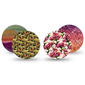 ExpressionMed Harvest Petals Variety Pack Dexcom G7 Overpatch, Dexcom Stelo Glucose Biosensor System, 4-Pack Tape Variety, Fun Fall Mix, Overlay Tape CGM Design
