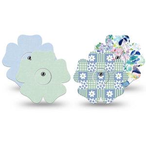 ExpressionMed Soft Balance Freestyle Libre 3 and Libre 3 Plus Flower, tape and sticker  Soft color floral Accessories for CGM