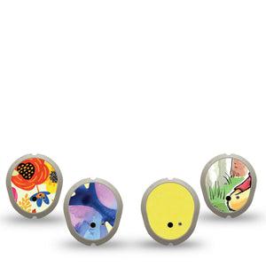 ExpressionMed Soft Sunshine Variety Pack Dexcom G7 Sticker, 4-Pack Sticker Variety, Soft Yellow Color Hues, Vinyl Decoration  CGM Design