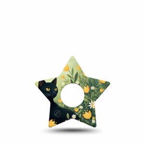 ExpressionMed Jungle Cat Freestyle Libre 3 and Libre 3 Plus Star, Single Tape Black cat Best Covers for CGM