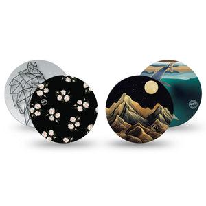 ExpressionMed Wild & Wonder Variety Pack Freestyle Libre 3 and Libre 3 Plus Overpatch, 4-Pack Tape Variety, Animals and Botanical Accents, Adhesive Patch CGM Design