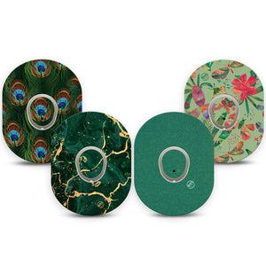 ExpressionMed Deep Forest Variety Pack Dexcom G7 Sticker and Tape, Dexcom Stelo Glucose Biosensor System,  Lux Boho Prints, Vinyl Sticker and Tape Pairing Continuous Glucose Monitor Design