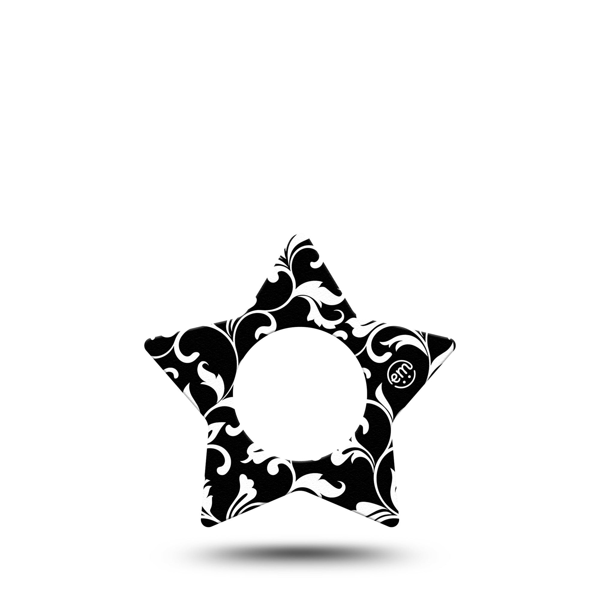 ExpressionMed Fleur de lis Freestyle Libre 2, Abbott Lingo, Star Shape Tape Single goth flower stems Plaster CGM Design