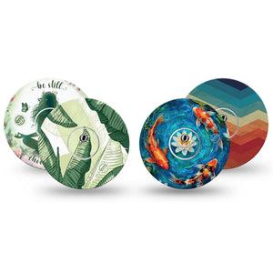 ExpressionMed Serene Freestyle Libre 3 and Libre 3 Plus, tape and sticker  tranquil koi pond design Fixing Ring Tape for Continuous Glucose Monitor