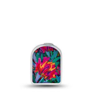 ExpressionMed Bold Petals Omnipod Surface Center Sticker Single Sticker Vivid Flowers Vinyl Decoration Pump Design