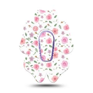 ExpressionMed Pastel Flower Dexcom G6 Flower Shape Tape Single Tape and Single Sticker Light Blossoms, Adhesive Patch Continuous Glucose Monitor Design