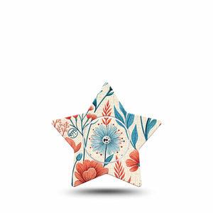 ExpressionMed Desert Wildflower Freestyle Libre, Libre 2 Plus, and Abbott Lingo Star, Single Tape and Single Sticker Southwest color floral Patch for CGM