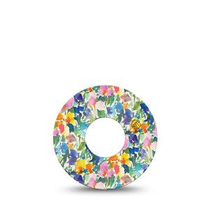 ExpressionMed Summer Fling Infusion Set Tape, 5-Pack Tape Airy Vibe Flowers, Overlay Patch Continuous Glucose Monitor Design