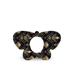 ExpressionMed Midnight Deco Dexcom G7 and Dexcom Stelo Glucose Biosensor System Butterfly, Single Tape Retro print Overlay Tape for CGM