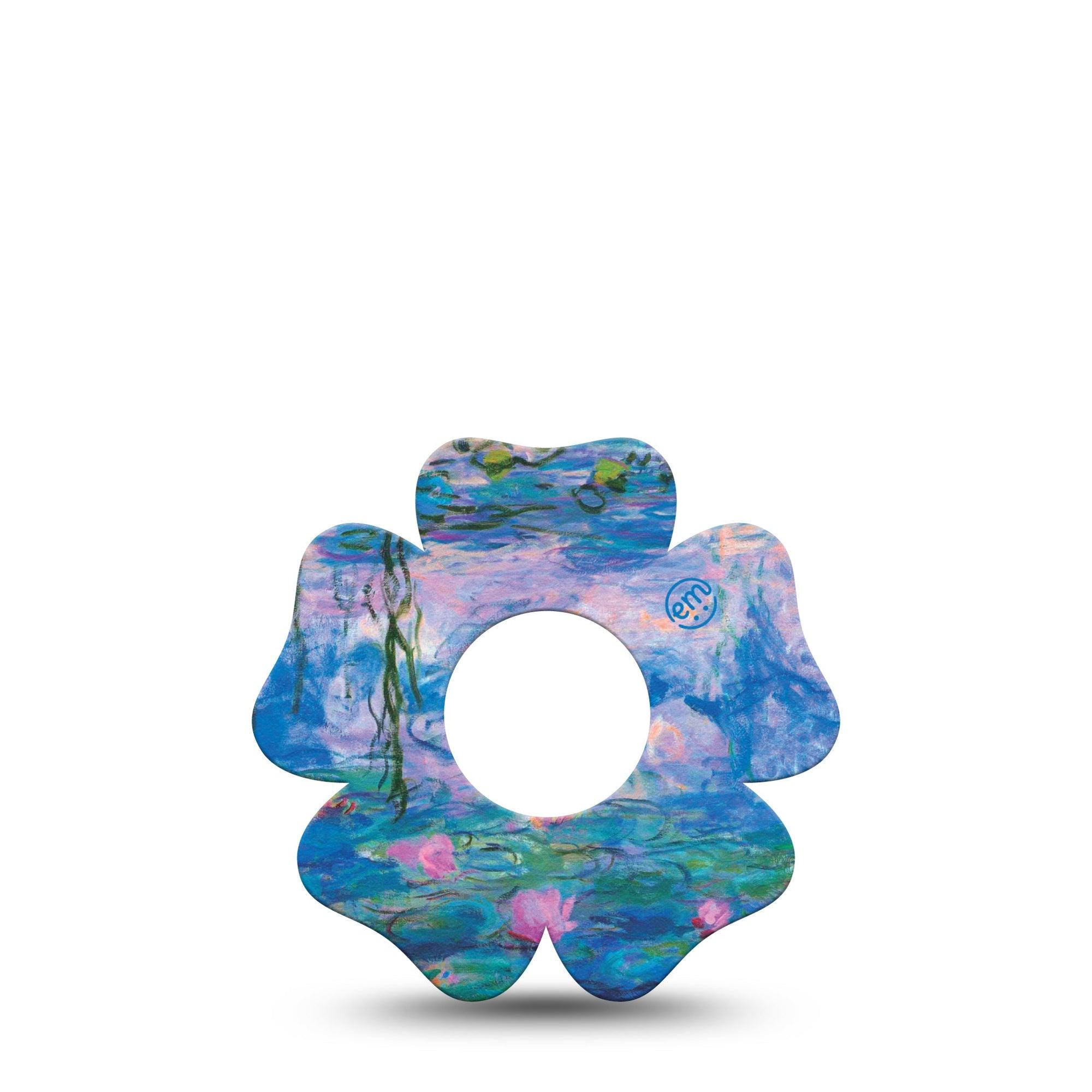 ExpressionMed Monet Water Lilies Infusion Set Flower Shape Tape 5-Pack Tape Monet Garden, Plaster Continuous Glucose Monitor Design