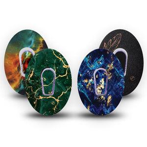 ExpressionMed Streaks of Stardust Variety Pack Dexcom G6 Sticker and Tape  Cosmic Nebula Swirls Inspired, Vinyl Sticker and Tape Design CGM Design