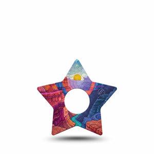 ExpressionMed Grand Canyon Freestyle Libre 3 and Libre 3 Plus Star, Single Tape canyon desert pattern Best Covers for CGM