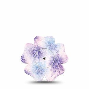 ExpressionMed Wisteria Fade Freestyle Libre, Libre 2 Plus, and Abbott Lingo Flower, Single Tape and Single Sticker Geometric blooms Adhesive Tape for CGM