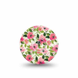 ExpressionMed Painter’s Cosmos Freestyle Libre 3 and Libre 3 Plus, Single Tape and Single Sticker Garden of pink Accessories for Continuous Glucose Monitor