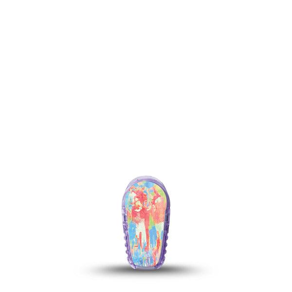 ExpressionMed Faded Summer Dexcom G6 Sticker Single Sticker Only Art Faded Coral Print, Vinyl Decoration Continuous Glucose Monitor Design
