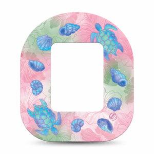 ExpressionMed Turtley One-derful Tandem Mobi, Single Tape Hibiscus florals Best Covers For Insulin Pump