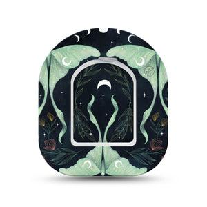 ExpressionMed Luna Moth Omnipod Mini Tape Single Tape and Single Sticker Long-Tailed Moth, Adhesive Tape Pump Design