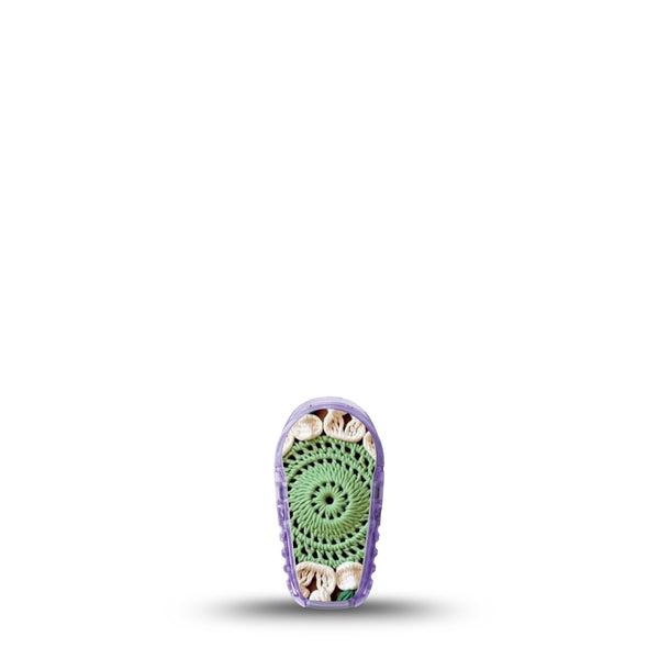 ExpressionMed Knit Monstera Dexcom G6 Sticker, Single Sticker Hand knitted inspired floral Decorative Adhesive Tape for CGM