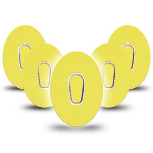 ExpressionMed Butter Yellow Dexcom G6 Tape, 5-Pack Tape and 5-Pack Sticker Color Sample Inspired, Plaster Continuous Glucose Monitor Design