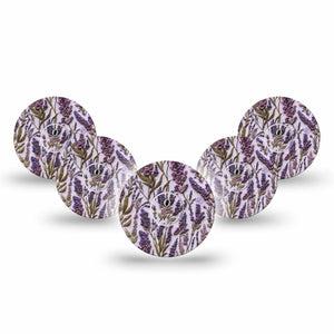ExpressionMed Stitched Bloom Freestyle Libre 3 and Libre 3 Plus, 5-Pack Tape and 5-Pack Sticker Textile blooms Sensor Cover for CGM