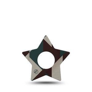 ExpressionMed Timberline  Infusion Star, 5-Pack Triangle art Waterproof Adhesive Tape For Insulin Pump