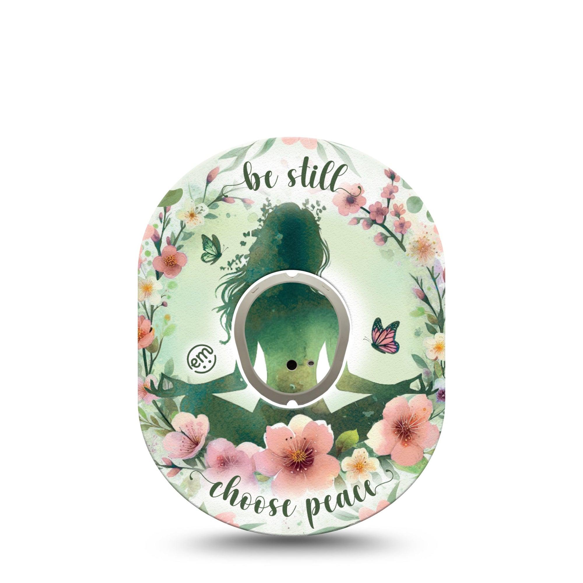 ExpressionMed Meditation Dexcom G7 Sticker and Tape, Dexcom Stelo Glucose Biosensor System,   Calm Soothing Vibe, Vinyl Sticker and Tape Pairing Continuous Glucose Monitor Design
