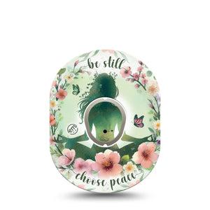 ExpressionMed Meditation Dexcom G7 Sticker and Tape, Dexcom Stelo Glucose Biosensor System,   Calm Soothing Vibe, Vinyl Sticker and Tape Pairing Continuous Glucose Monitor Design