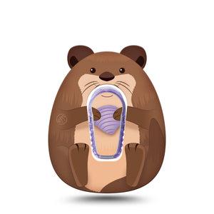 ExpressionMed Otter Dexcom G6 Sticker and Tape  July Fourth Scatter of Stars, Vinyl Sticker and Tape Design CGM Design