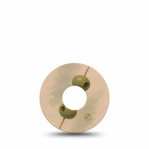 ExpressionMed Olives Freestyle Libre 3 and Libre 3 Plus, Single Tape Olive branch inspired Overlay Patch for Continuous Glucose Monitor
