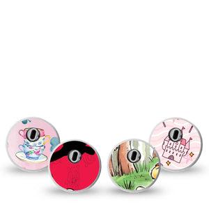 ExpressionMed Storybook Magic Variety Pack Freestyle Libre 3 and Libre 3 Plus Sticker 4-Pack Sticker Disney Storybook Characters, Decorative Decal CGM Design