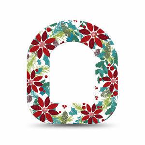 ExpressionMed Christmas Wreath Omnipod Mini Tape Single Tape Winter Joyful Foliage, Adhesive Tape Pump Design