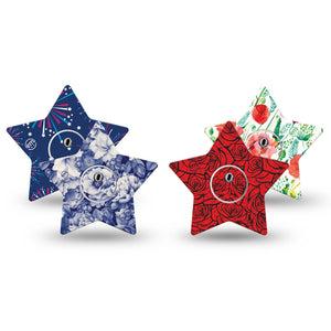 ExpressionMed Heritage Floral Freestyle Libre 3 and Libre 3 Plus Star, tape and sticker  timeless botanical style Overlay Tape for CGM