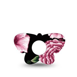 ExpressionMed Intricate Floral Infusion Set Butterfly Shape Tape 5-Pack Tape Lush Arrangements, Plaster Continuous Glucose Monitor Design