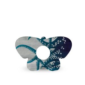 ExpressionMed Tentacles Freestyle Libre 3 and Libre 3 Plus Butterfly Shape Tape, Single Tape Aquatic Themed, Overlay Patch CGM Design