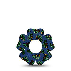 ExpressionMed Tractors Infusion Set Flower Shape Tape, 5-Pack Tape Cute Farm Vehicle, Plaster Continuous Glucose Monitor Design