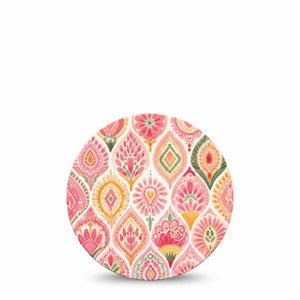 ExpressionMed Blush Dexcom G7 and Dexcom Stelo Glucose Biosensor System OverPatch, Single Tape blush pink pattern Adhesive Tape for CGM