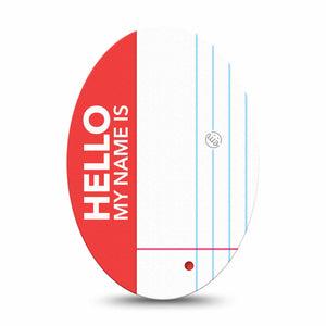 ExpressionMed Name Tag Medtronic Guardian Enlite Universal Oval, Single Tape National Diabetes Month, Plaster CGM Design