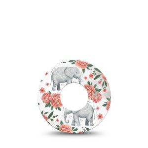 ExpressionMed Sweet Elephants Infusion Set, 5-Pack gentle safari theme Decorative Patch For Insulin Pump