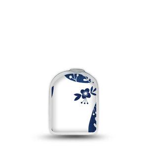 ExpressionMed Delft Kittens Omnipod Surface Center Sticker Single Sticker Blue Kittens and Flowers Inspired Vinyl Decoration Pump Design