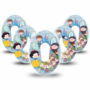 ExpressionMed Snow White Dexcom G6 Tape, 5-Pack Tape Fairytale Story, Plaster Continuous Glucose Monitor Design