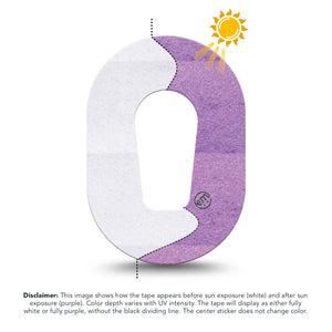 ExpressionMed Solar Violet Dexcom G6 Mini Tape, Single Tape Sunlight-Responsive Color, Adhesive Tape CGM Design