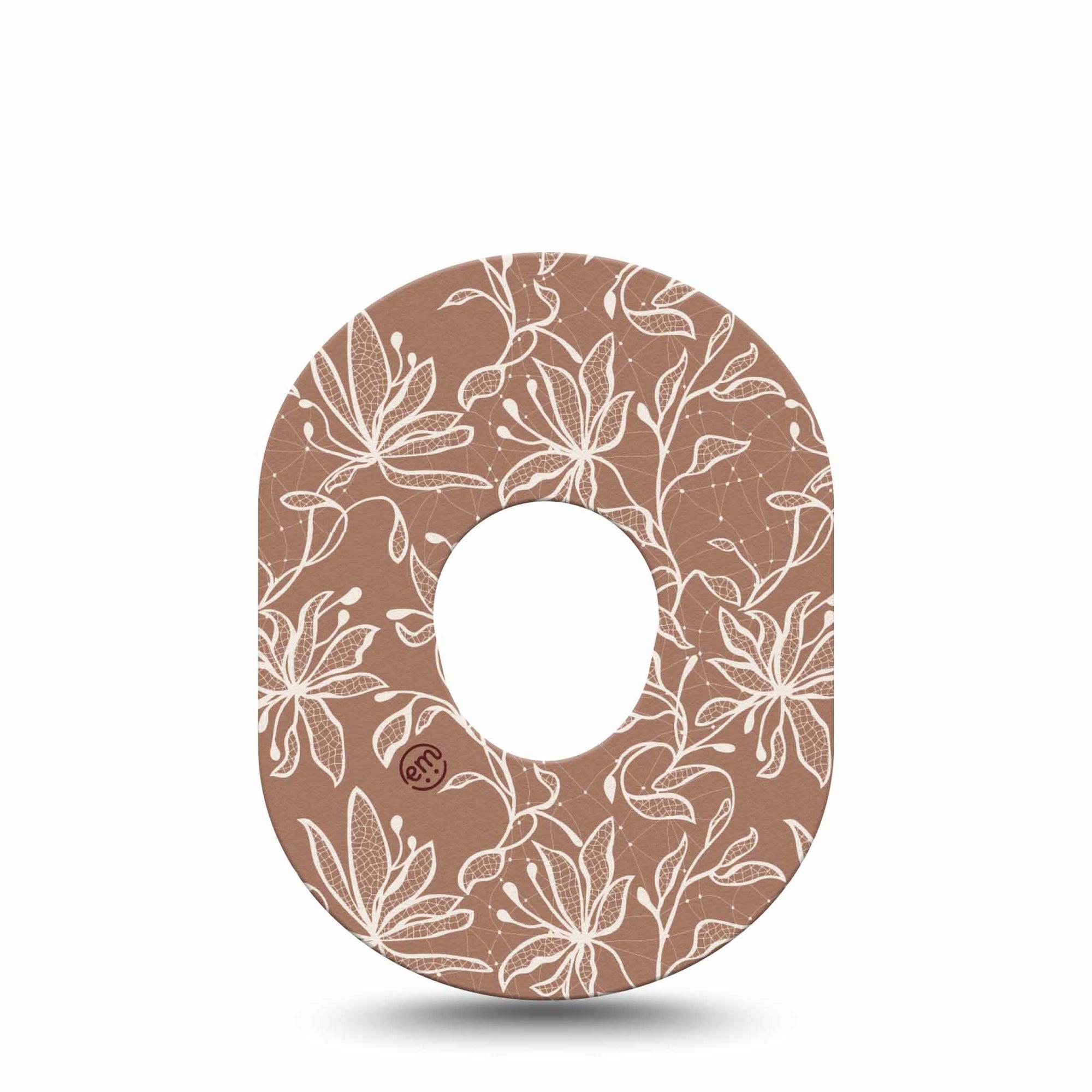 ExpressionMed Mocha Mousse Lace Dexcom G7 Tape, Dexcom Stelo Glucose Biosensor System, Single Tape Pantone Color Of The Year, Overlay Tape CGM Design