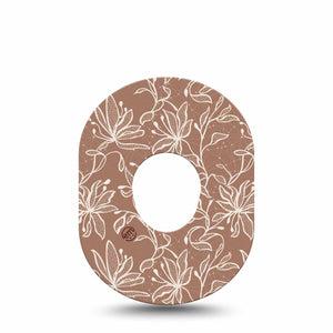 ExpressionMed Mocha Mousse Lace Dexcom G7 Tape, Dexcom Stelo Glucose Biosensor System, Single Tape Pantone Color Of The Year, Overlay Tape CGM Design