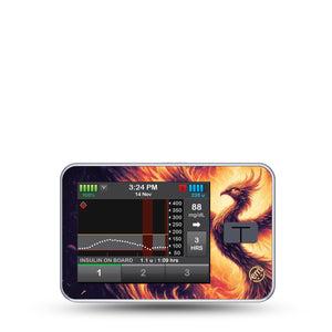 ExpressionMed Rising Phoenix Tandem T-Slim Sticker, Single Sticker Only Strength Hope Symbolism, Vinyl Decoration Pump Design