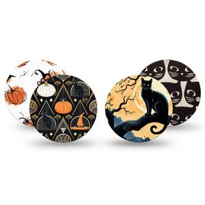 ExpressionMed Pumpkin Paws Variety Pack Freestyle Libre 3 and Libre 3 Plus Overpatch, 4-Pack Tape Variety, Artsy Pumpkins, Adhesive Patch CGM Design