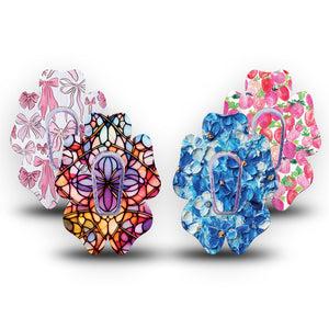 ExpressionMed Bright Dexcom G6 Flower, tape and sticker colorful abstract design Decorative Patch for CGM