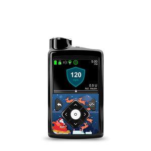 ExpressionMed Santa With Sled MiniMed Pump Sticker  Single Sticker Only Santa Sleigh Reindeers, Vinyl Decoration Pump Design