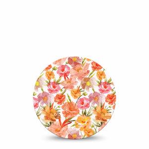 ExpressionMed Peach Dusk Dexcom G7 Overpatch, Dexcom Stelo Glucose Biosensor System, Single Tape Orange Airy Textures, Overlay Tape CGM Design