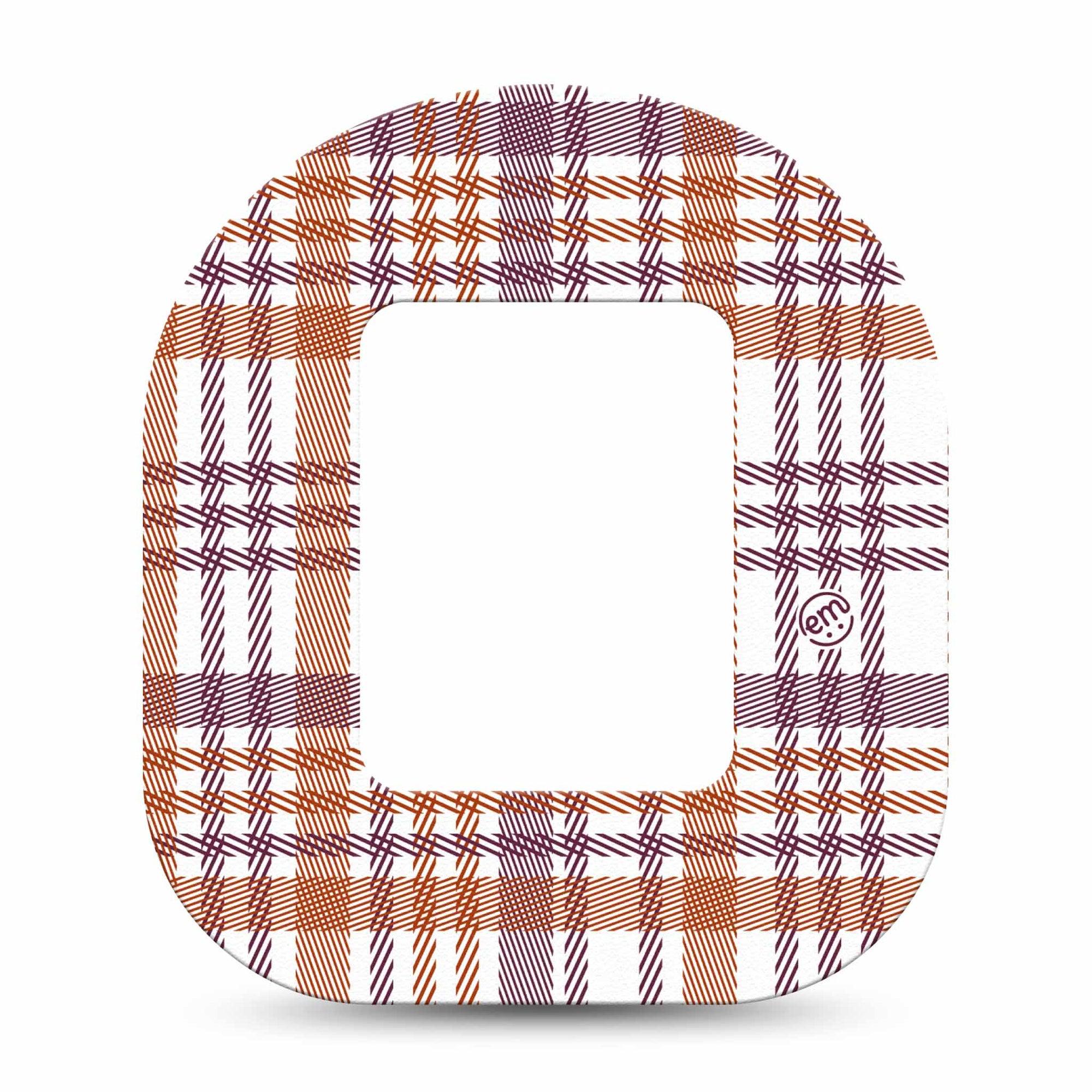 ExpressionMed Auburn Plaid Tandem Mobi Tape Single Tape Checkered Style Adhesive Tape Pump Design